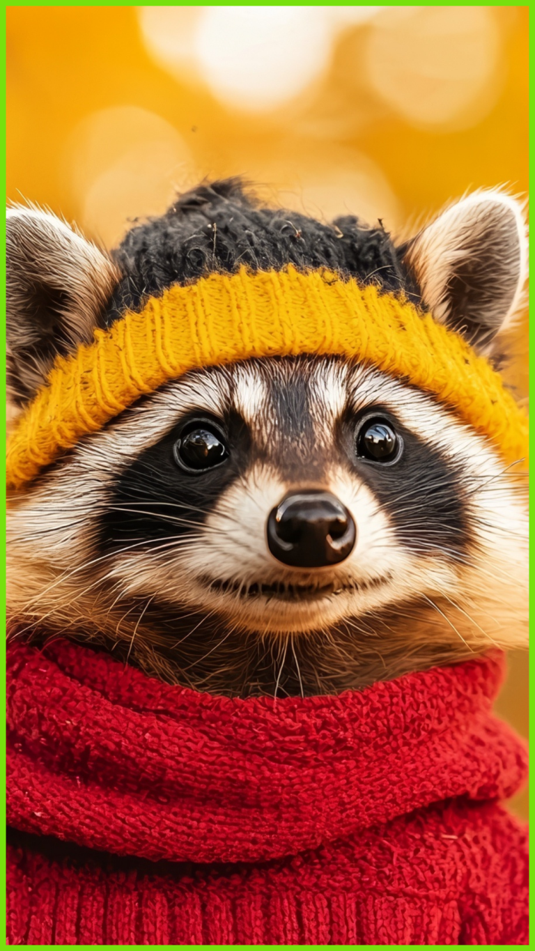 Waschbär als Helfer am Wahlkampfstand